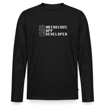 Developer Coder Programmer Developer - Men's Premium Organic Long Sleeve Shirt - black - Front - Nico (187cm)