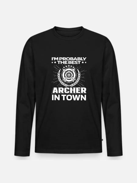 Archery Archery Archer Funny - Men's Premium Organic Long Sleeve Shirt - black