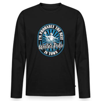 Water Polo Water Polo Fun - Men's Premium Organic Long Sleeve Shirt - black - Front - Nico (187cm)