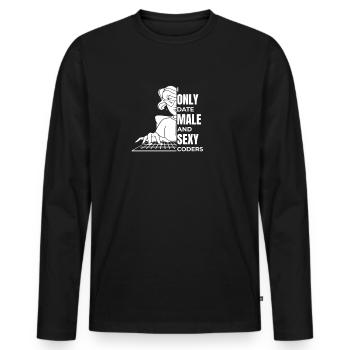 Developer Coder Programmer Sexy - Men's Premium Organic Long Sleeve Shirt - black - Front - Nico (187cm)