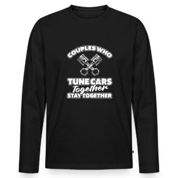 Screwdriver Tuning Tuner Pair - Men's Premium Organic Long Sleeve Shirt - black - Front - Nico (187cm)