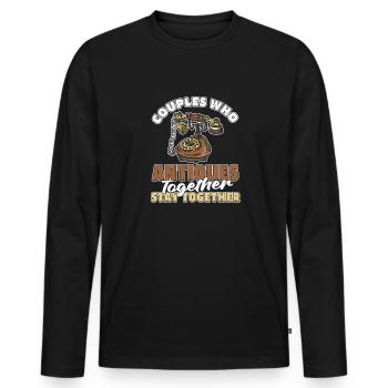 Antiques Antique Dealers Couple - Men's Premium Organic Long Sleeve Shirt - black - Front - Nico (187cm)