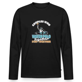 Water polo water polo couple - Men's Premium Organic Long Sleeve Shirt - black - Front - Nico (187cm)