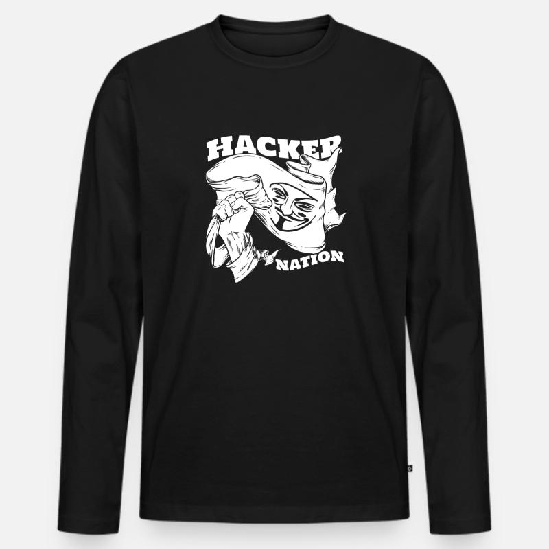 Entwickler Coder Programmierer Hacker - Männer Premium Bio Langarmshirt - Schwarz