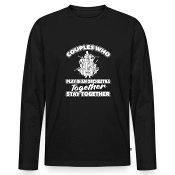 Orchestra Couple - Men's Premium Organic Long Sleeve Shirt - black - Front - Nico (187cm)