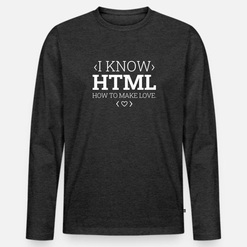 Entwickler Coder Programmierer Html Männer Premium Bio Langarmshirt