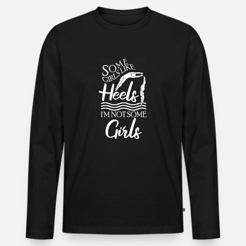 Turmspringen Turmspringer Mädchen - Männer Premium Bio Langarmshirt - Schwarz