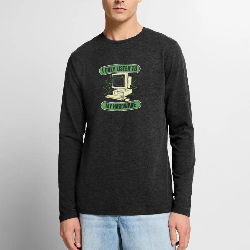 Entwickler Coder Programmierer Hardware Männer Premium Bio Langarmshirt