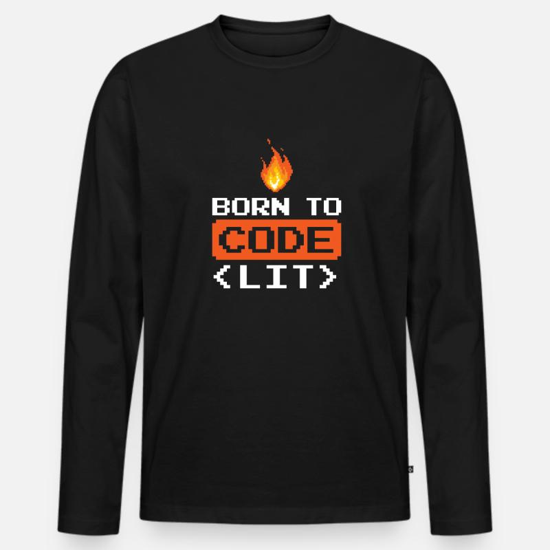 Entwickler Coder Programmierer Lustig - Männer Premium Bio Langarmshirt - Schwarz