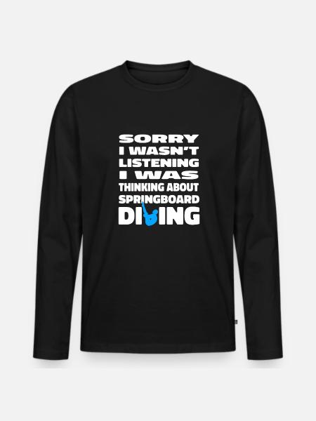 Diving Divers Lustig - Men's Premium Organic Long Sleeve Shirt - black