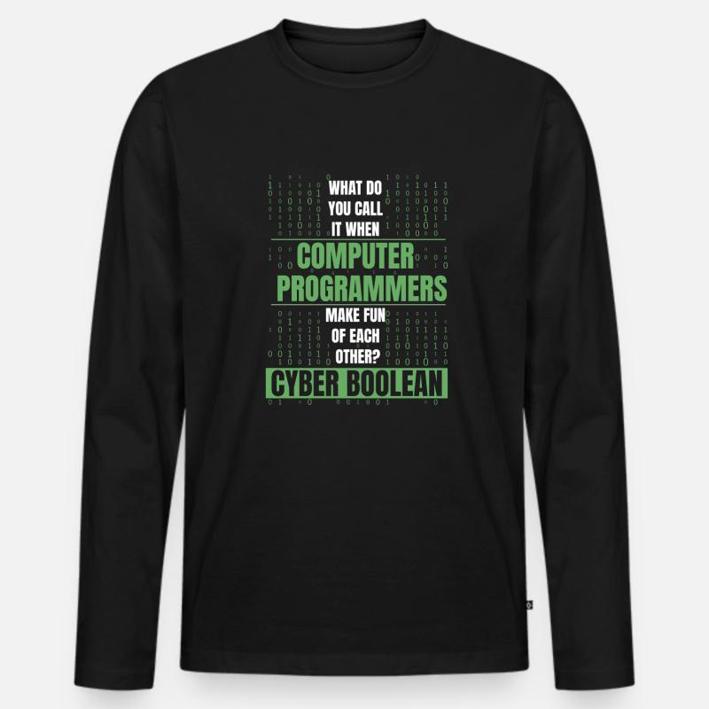 Developer Coder Programmer Funny Men's Premium Organic Long Sleeve Shirt