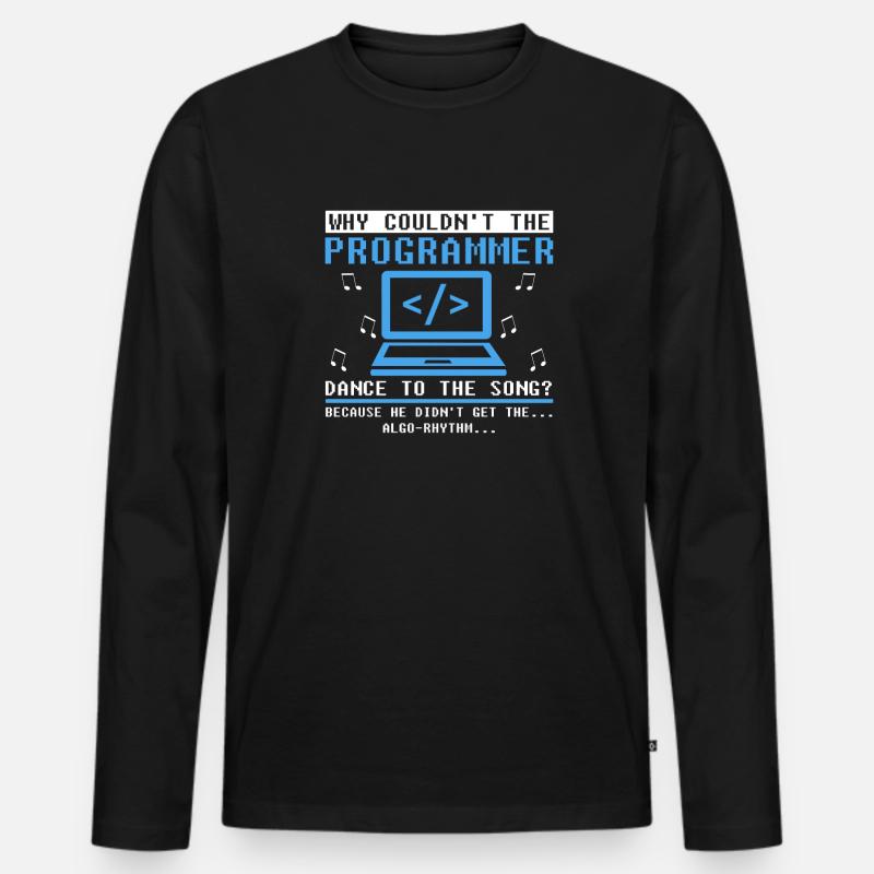 Développeur Coder Programmeur Comic Coding - T-shirt manches longues Premium bio Homme - noir