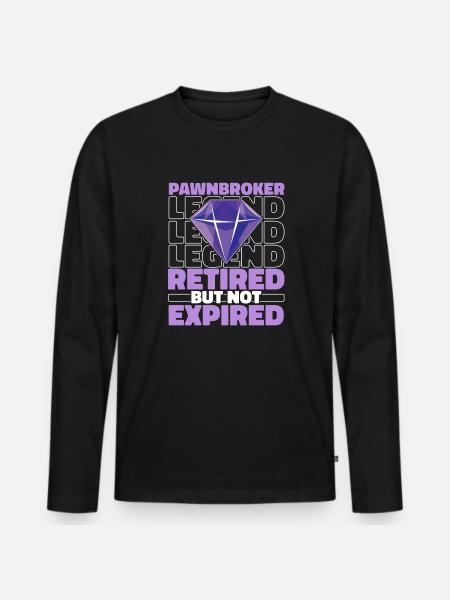 Retired pawnbroker - Men's Premium Organic Long Sleeve Shirt - black