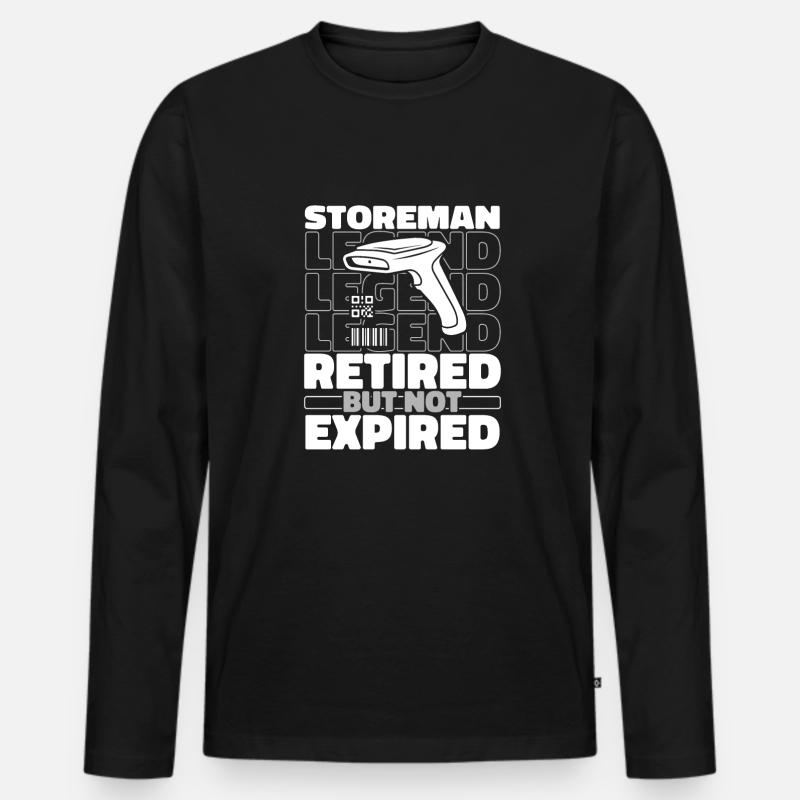 Lagerist Lagerarbeiter Im Ruhestand - Männer Premium Bio Langarmshirt - Schwarz