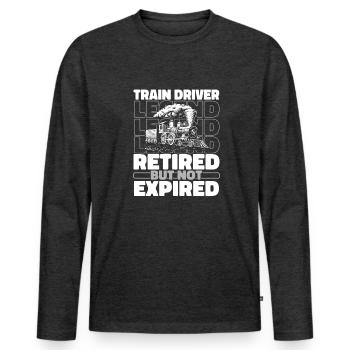 Train driver Pensioner - Men's Premium Organic Long Sleeve Shirt - heather anthracite - Front - Nico (187cm)