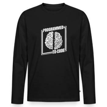 Developer Coder Programmer Funny - Men's Premium Organic Long Sleeve Shirt - black - Front - Nico (187cm)