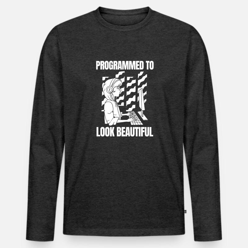 Entwickler Coder Programmierer Schöne Männer Premium Bio Langarmshirt