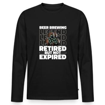 Hobby Brewer Beer Craft Beer Retired - Men's Premium Organic Long Sleeve Shirt - black - Front - Nico (187cm)