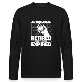 Antiques Antique dealers in retirement - Men's Premium Organic Long Sleeve Shirt - black - Front - Nico (187cm)