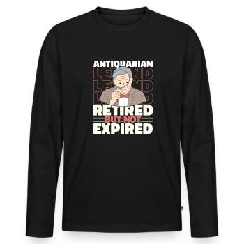 Antiques Antique dealers in retirement - Men's Premium Organic Long Sleeve Shirt - black - Front - Nico (187cm)