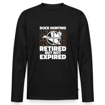 Duck Hunting Duck Hunting Pensioner - Men's Premium Organic Long Sleeve Shirt - black - Front - Nico (187cm)
