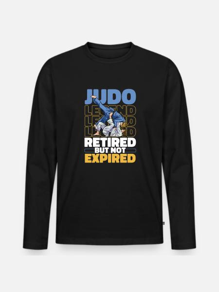 Judoka Pensioners - Men's Premium Organic Long Sleeve Shirt - black
