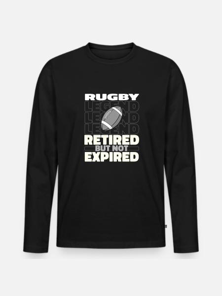 Retired rugby - Men's Premium Organic Long Sleeve Shirt - black