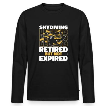 Skydiving Skydiving - Men's Premium Organic Long Sleeve Shirt - black - Front - Nico (187cm)