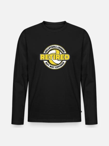 Retired volleyball players - Men's Premium Organic Long Sleeve Shirt - black