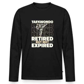 Taekwondo Im Ruhestand - Männer Premium Bio Langarmshirt - Schwarz - Vorne - Nico (187cm)