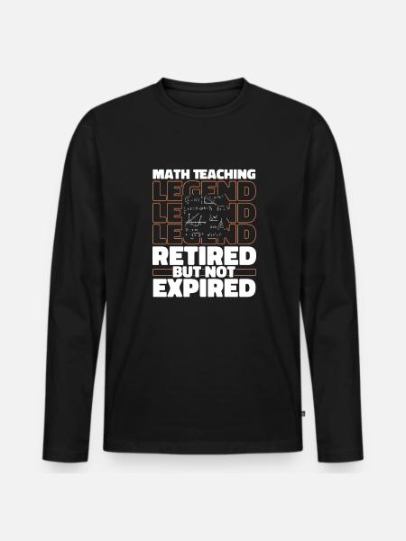 Math Mathematics Retiree - Men's Premium Organic Long Sleeve Shirt - black