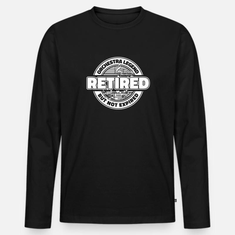 Orchester Im Ruhestand - Männer Premium Bio Langarmshirt - Schwarz