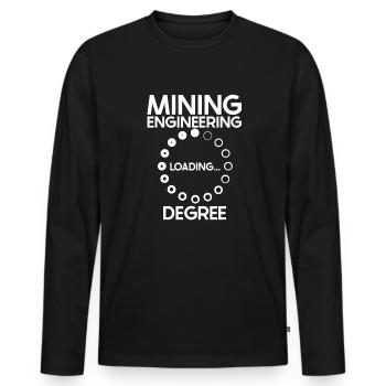 Ingenieur Grad Bergbauingenieur - Männer Premium Bio Langarmshirt - Schwarz - Vorne - Nico (187cm)