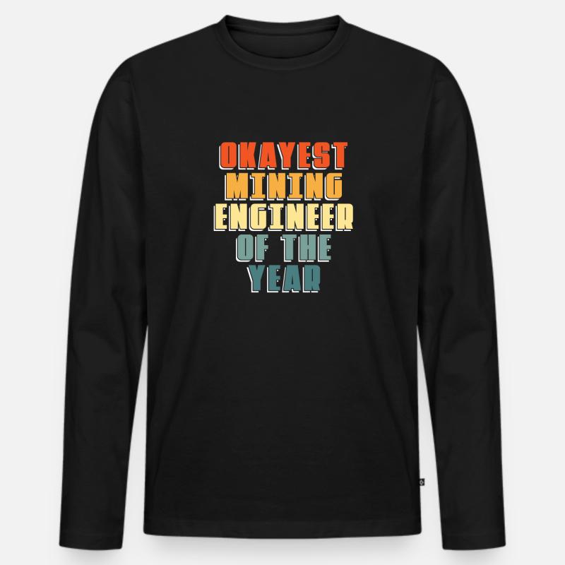 Engineer Mining Engineer - Men's Premium Organic Long Sleeve Shirt - black