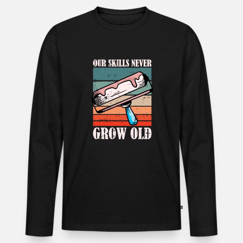 Maler Lackierer - Männer Premium Bio Langarmshirt - Schwarz