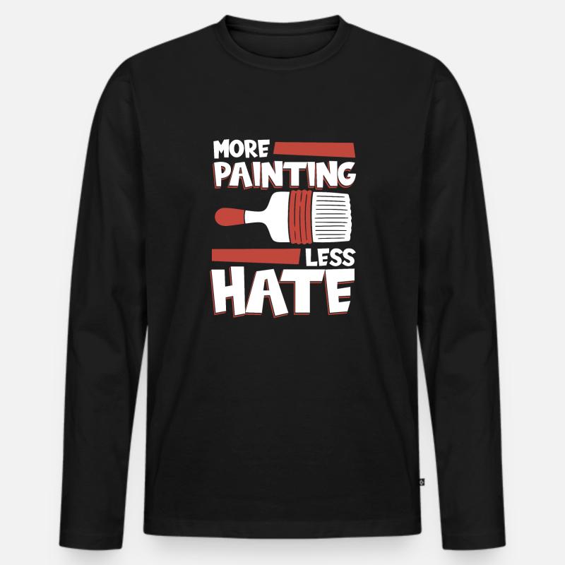 Maler Lackierer Kalt - Männer Premium Bio Langarmshirt - Schwarz