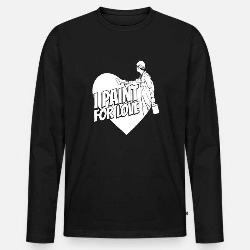 Maler Lackierer - Männer Premium Bio Langarmshirt - Schwarz