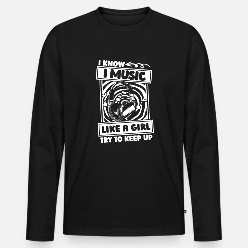 Tontechniker Toningenieur Mädchen - Männer Premium Bio Langarmshirt - Schwarz