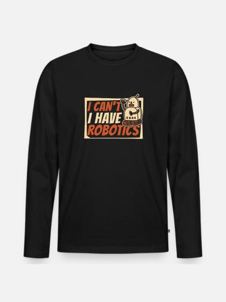 Robotics Ai Robot Fun - Men's Premium Organic Long Sleeve Shirt - black