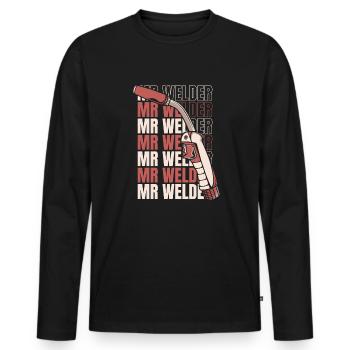 Welder locksmith sir. - Men's Premium Organic Long Sleeve Shirt - black - Front - Nico (187cm)
