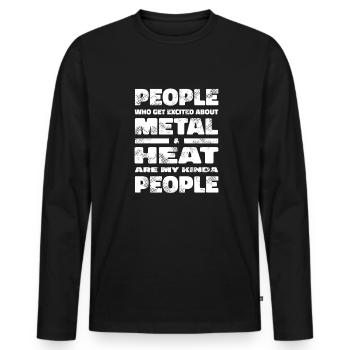 Schweißer Schlosser Metall - Männer Premium Bio Langarmshirt - Schwarz - Vorne - Nico (187cm)