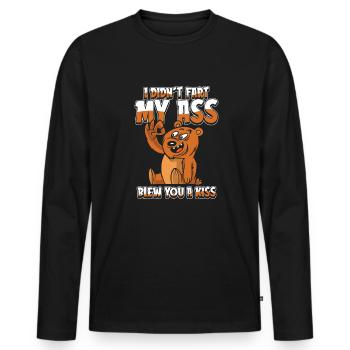 Grizzly Bear Brown Bear - Men's Premium Organic Long Sleeve Shirt - black - Front - Nico (187cm)