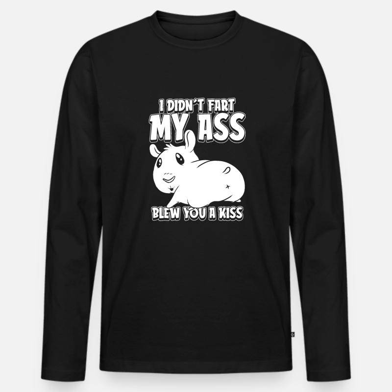 Hamster doré Hamster - T-shirt manches longues Premium bio Homme - noir