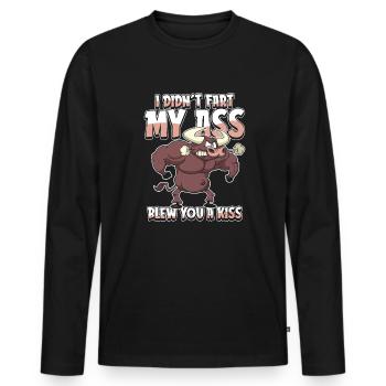 Bull Bull Cattle - Men's Premium Organic Long Sleeve Shirt - black - Front - Nico (187cm)