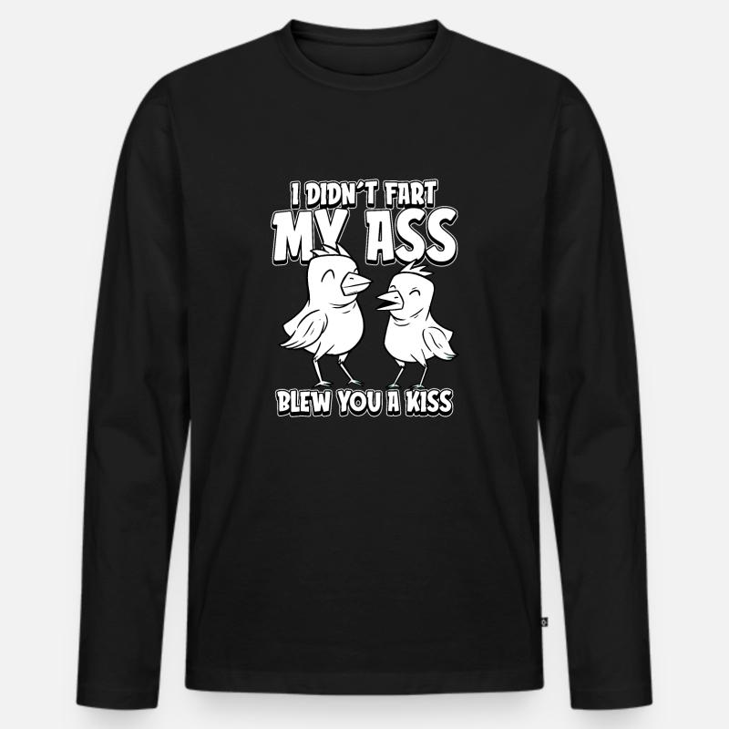 Vogel Ornithologe - Männer Premium Bio Langarmshirt - Schwarz