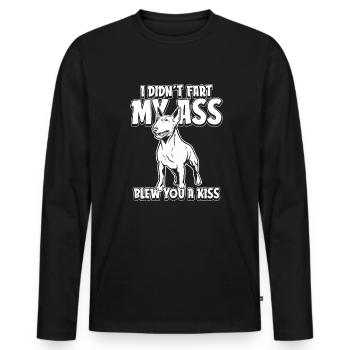 Bull Terrier - Men's Premium Organic Long Sleeve Shirt - black - Front - Nico (187cm)