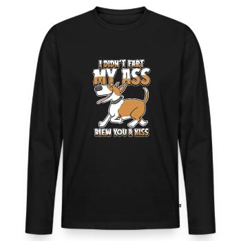 Bull Terrier - Men's Premium Organic Long Sleeve Shirt - black - Front - Nico (187cm)