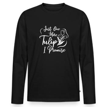 Tulips Tulips - Men's Premium Organic Long Sleeve Shirt - black - Front - Nico (187cm)