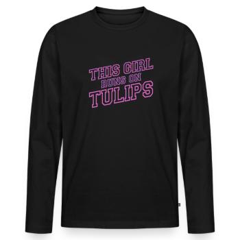 Tulips Tulips - Men's Premium Organic Long Sleeve Shirt - black - Front - Nico (187cm)