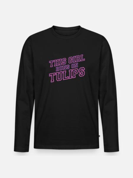 Tulpen Tulpen - Männer Premium Bio Langarmshirt - Schwarz